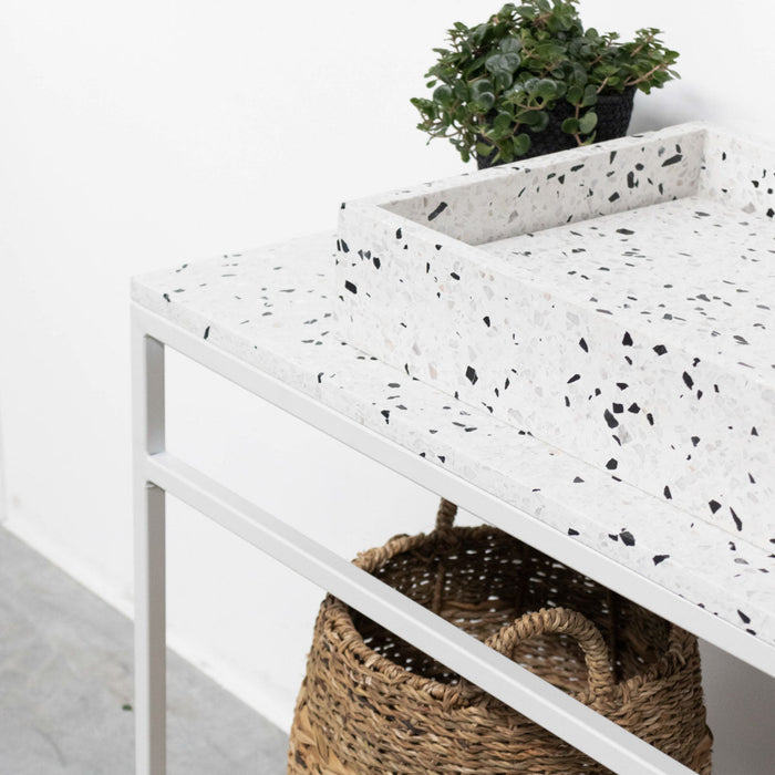 Badkamermeubel Jules Wit Staal met Terrazzo 