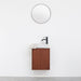Handenwasser Krabi in Walnoot met Wit Marmeren Lavabo Porto 