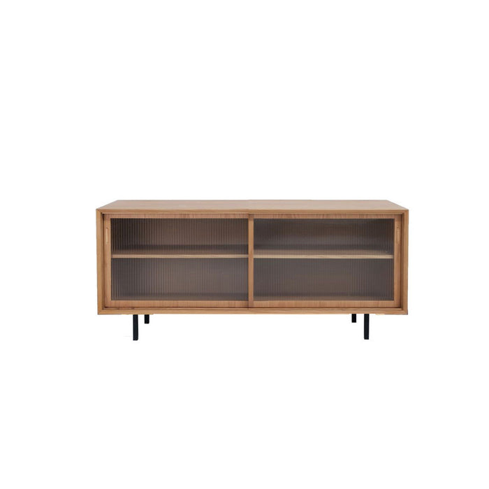 Oak sideboard Sanchez with glass doors 150 cm
