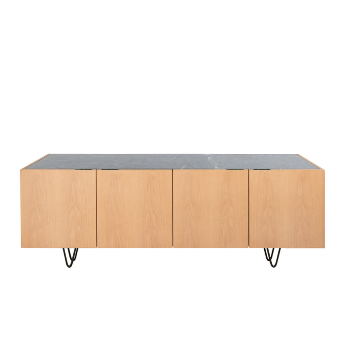 Dressoir Pisa eik groen marmer 200 cm