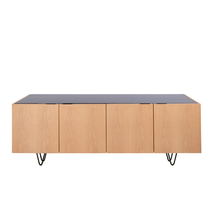 Buffet Pisa en chêne et marbre noir 200 cm