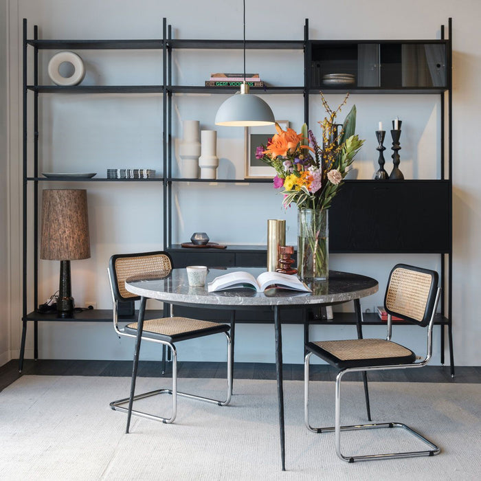 Zwarte wall unit met extra large Zwart 278x230cm