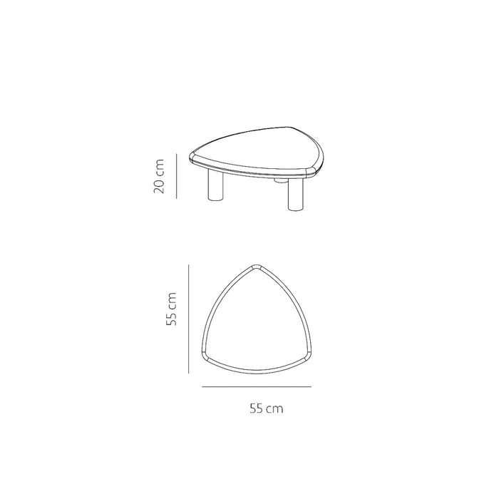 Side table Tacy MicroSkin low