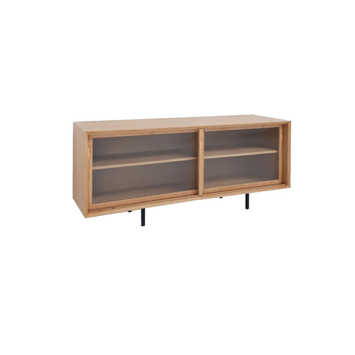 Oak sideboard Sanchez with glass doors 150 cm
