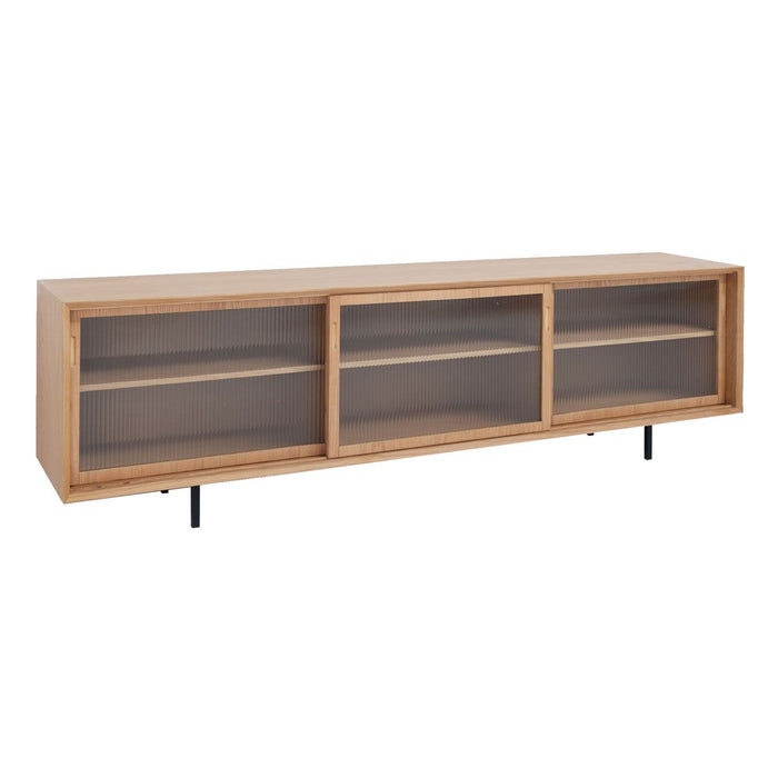 Dressoir Sanchez eik glazen deuren 220 cm